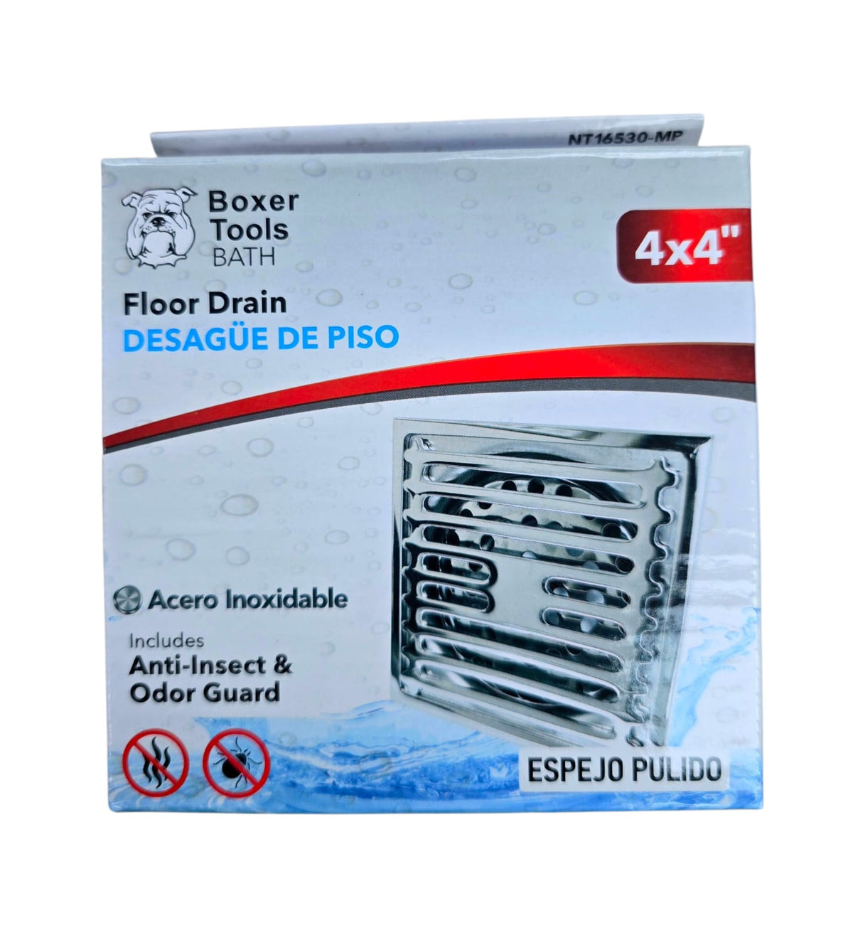 BOXER Floor Drain Metal Tools 4"X4" NT16530-MP