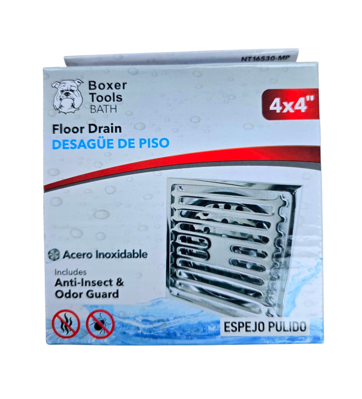 BOXER Floor Drain Metal Tools 4"X4" NT16530-MP