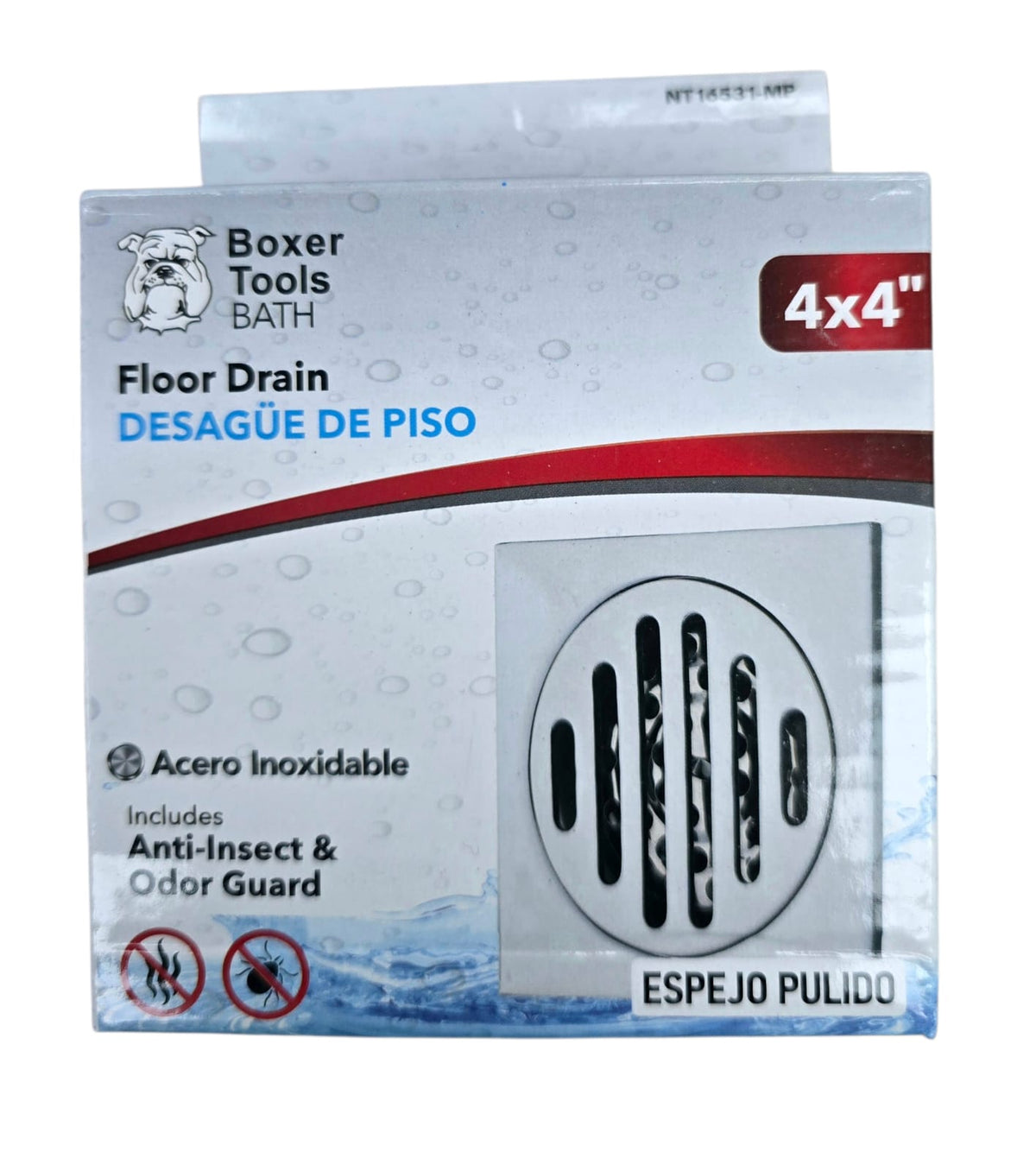 BOXER Floor Drain Metal Tools 4"X4" NT16531-MP