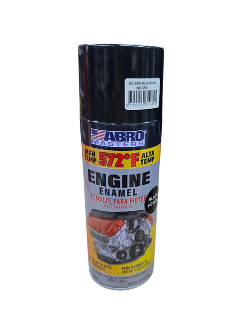 ABRO Tin Spray Black Engine Enamel High Temp 572DEG