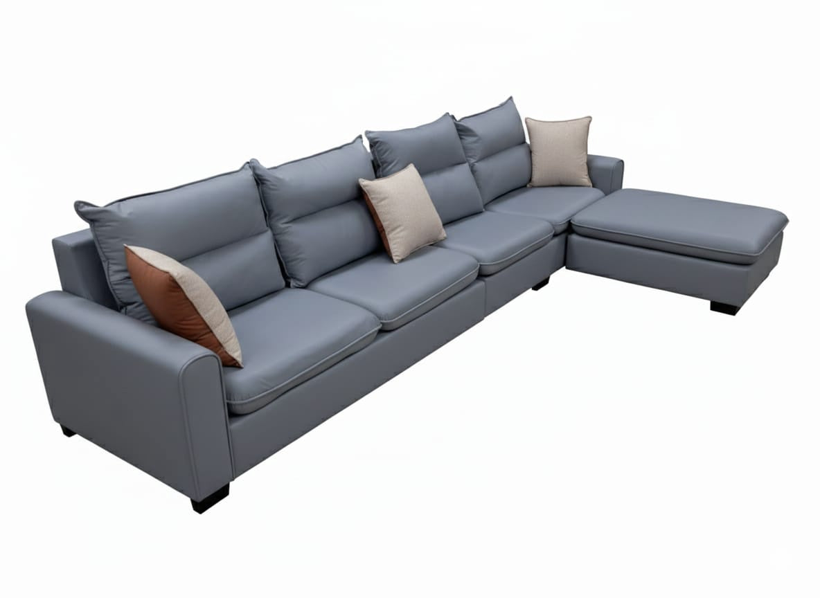 Sofa Set 2206-3 Grey L-SHAPE with Pillow