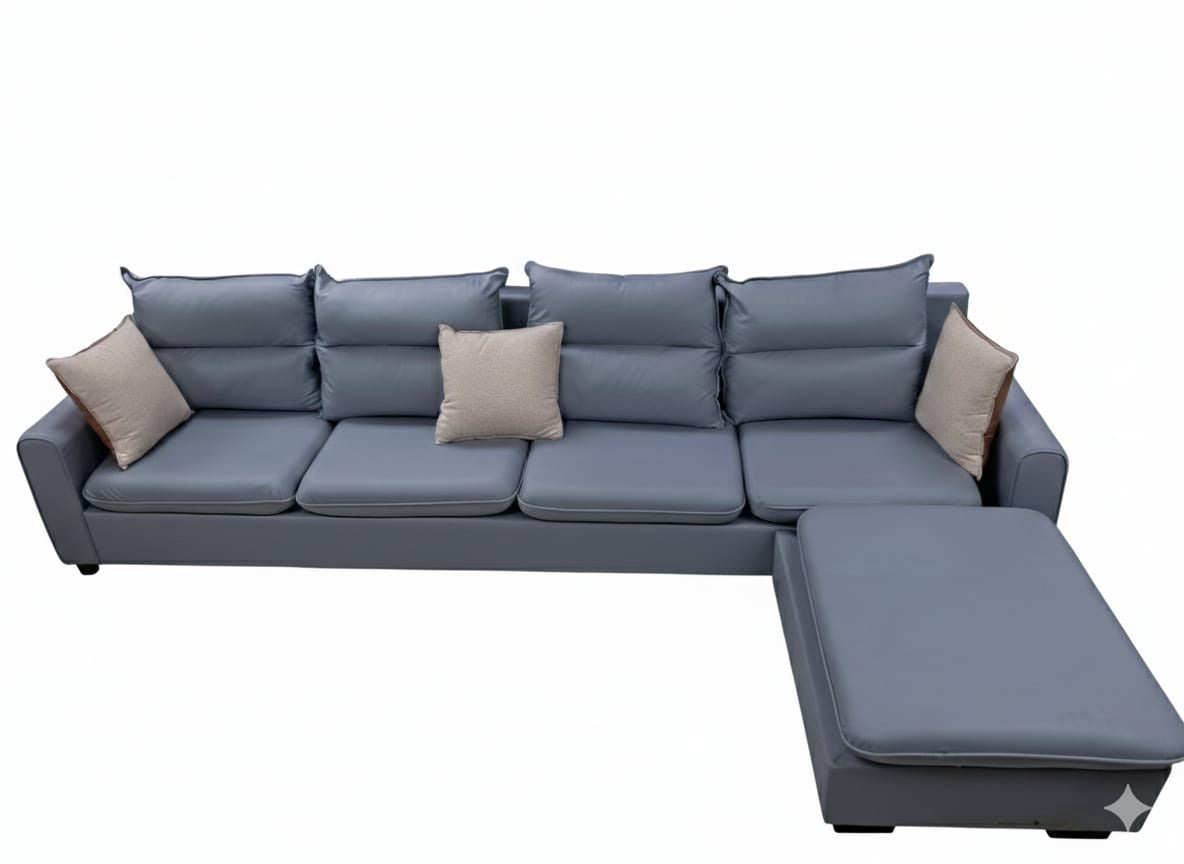 Sofa Set 2206-3 Grey L-SHAPE with Pillow