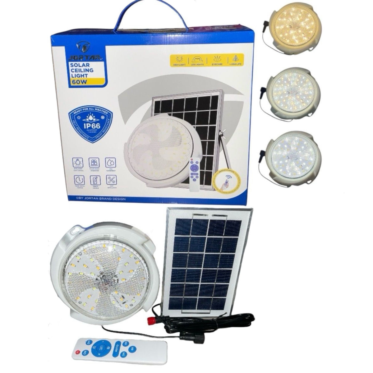 JORTAN Lamp LED Solar Ceiling 60W JT-TYNXDD60W-Y 6500K IP66