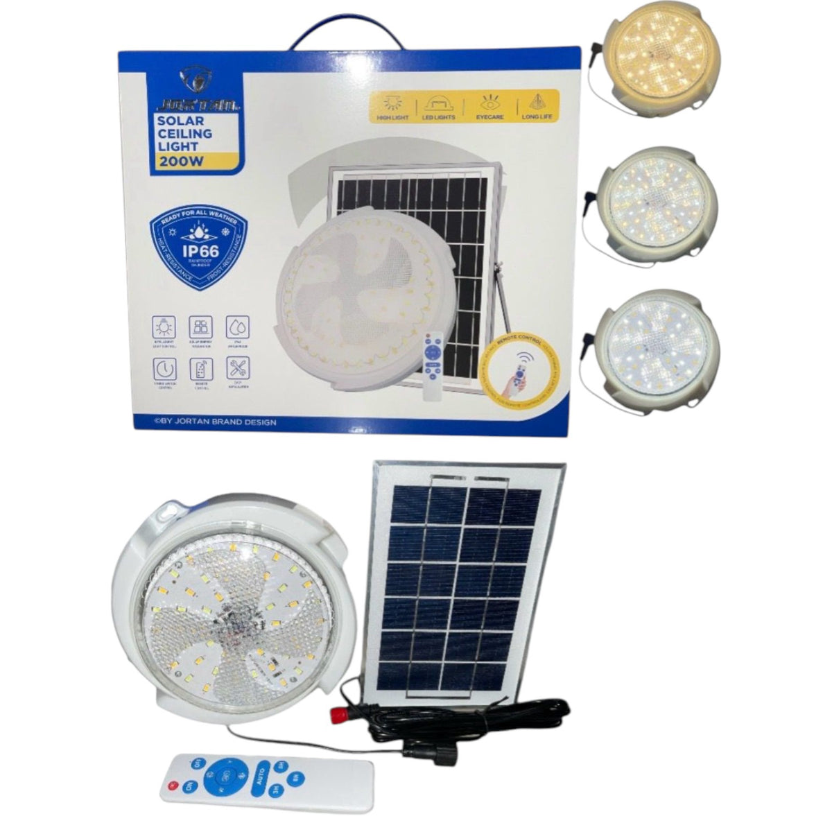 JORTAN Lamp LED Solar Ceiling 200W JT-TYNXDD200W-Y 6500K IP66