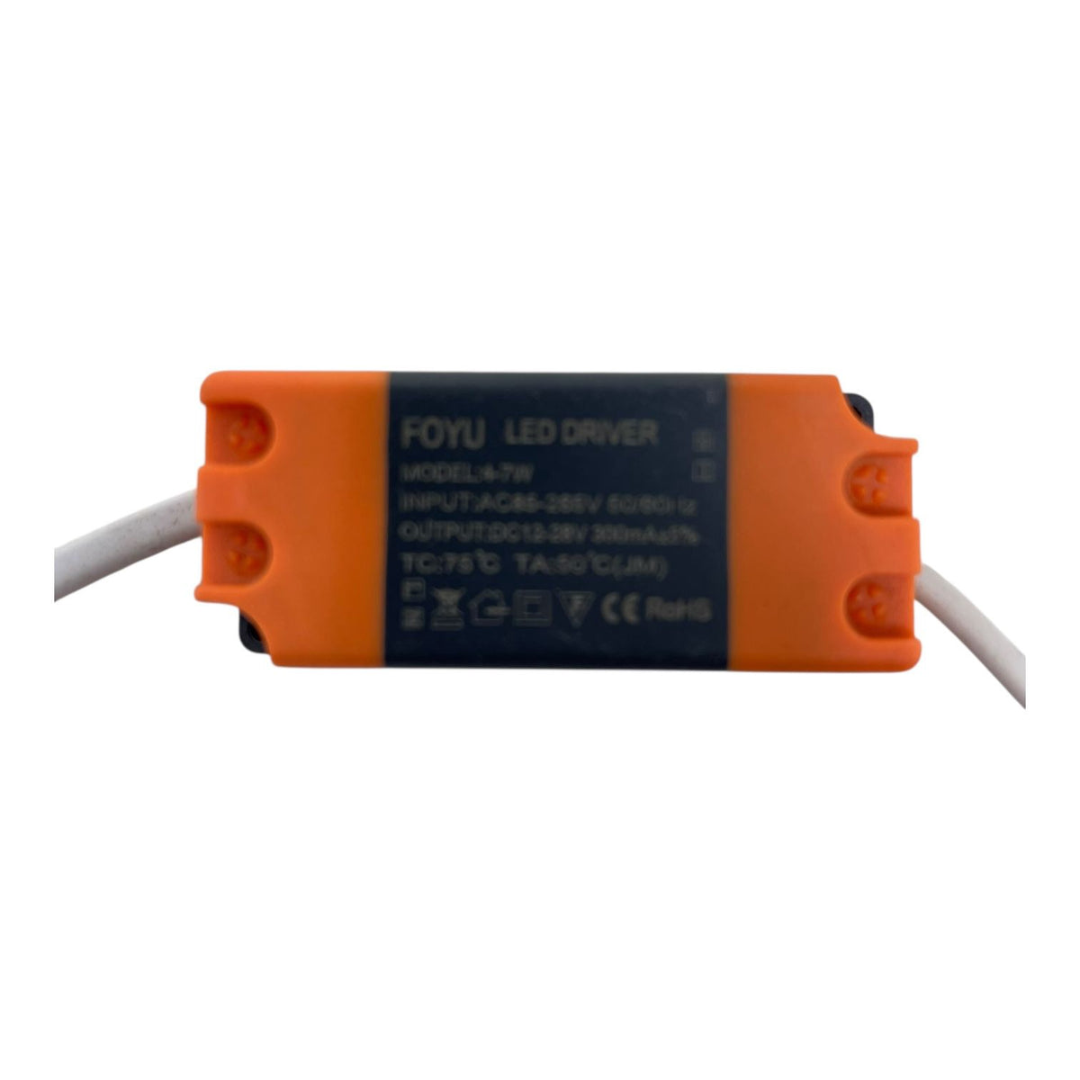 Ballast LED Driver 4-7W AC85-265 Orange & Black