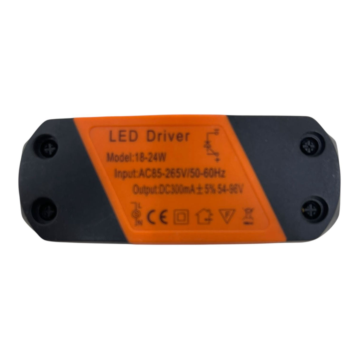 Ballast LED Driver 18-24W AC85-265 Orange & Black