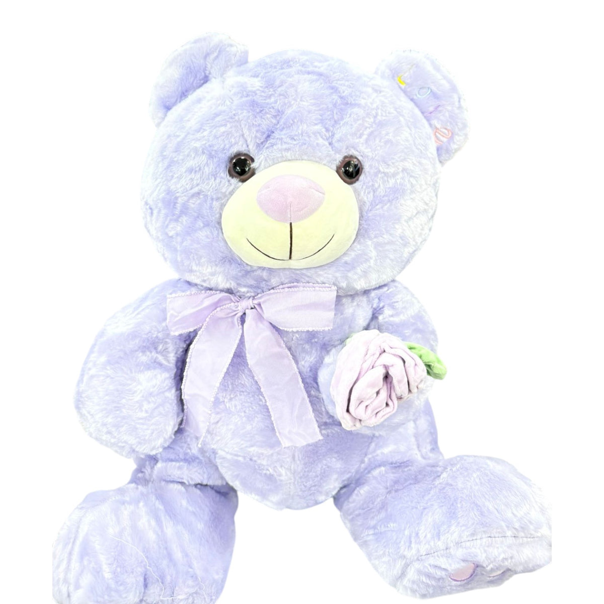 Plush Teddy Bear with Love and Rose Ears