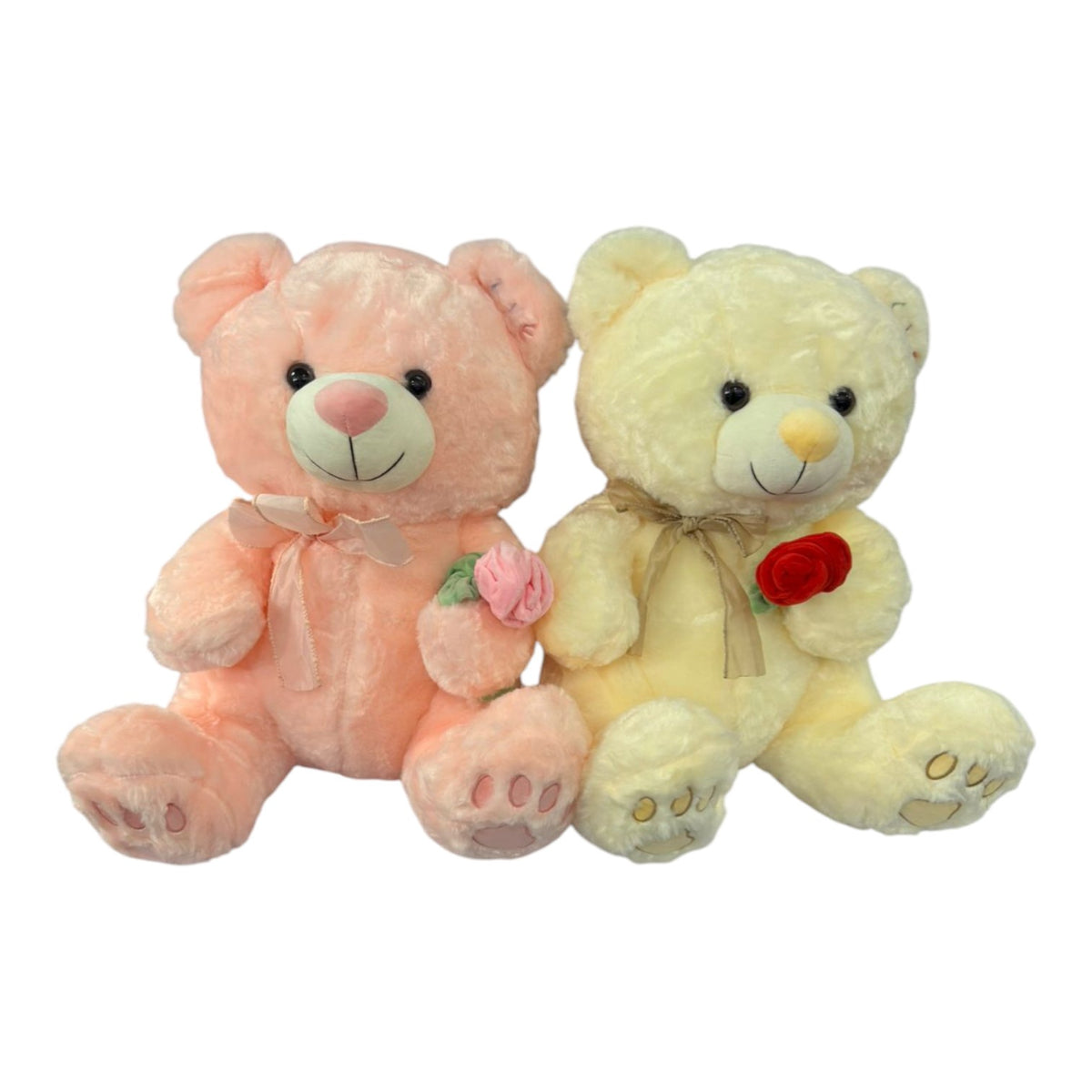 Plush Teddy Bear with Rose Sold Each