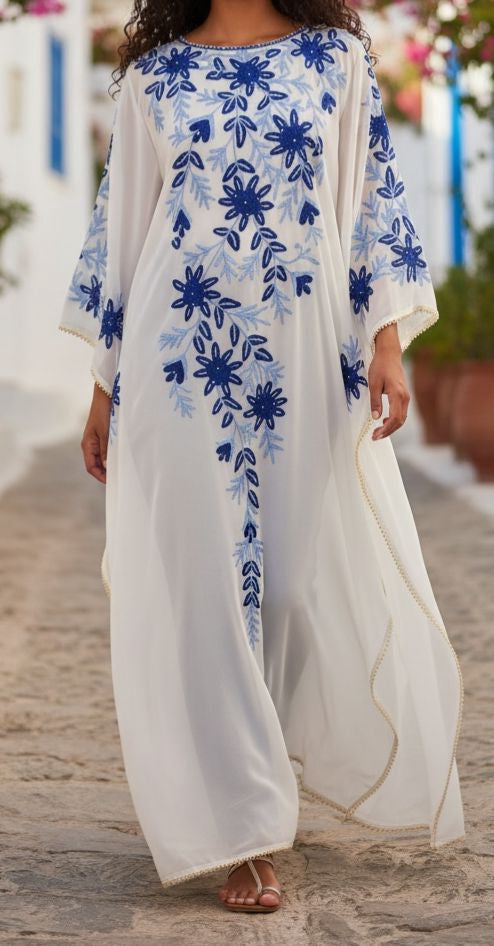 Gown Embroidery White