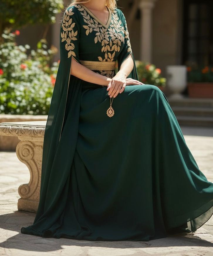 Gown Beaded Emerald