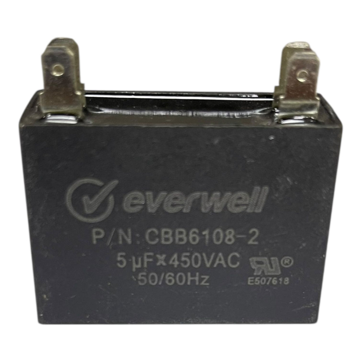 EVERWELL Air Conditioner Capacitor 5UF 450V 5MF Square Running Black CBB6108-2