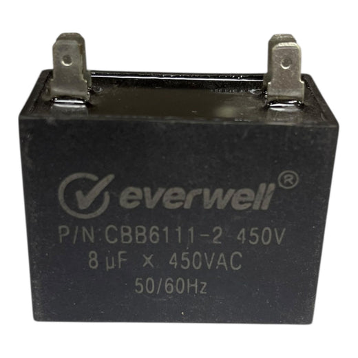 EVERWELL Air Conditioner Capacitor 8UF 450V 8MF Square Running Black CBB6111-2