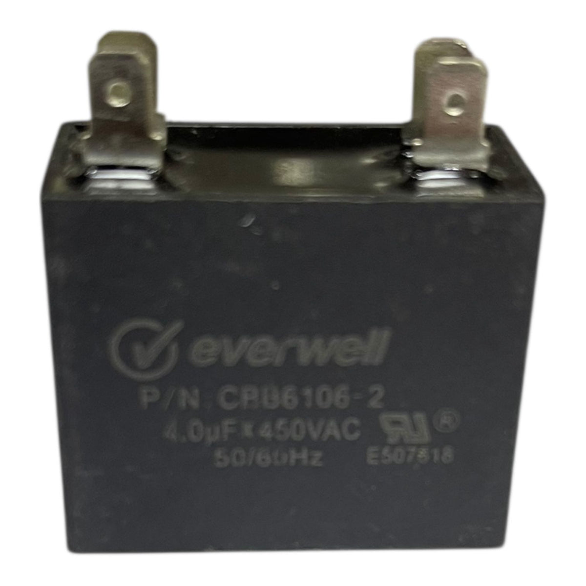 EVERWELL Air Conditioner Capacitor 4UF 450V 4MF Square Running Black CBB6106-2