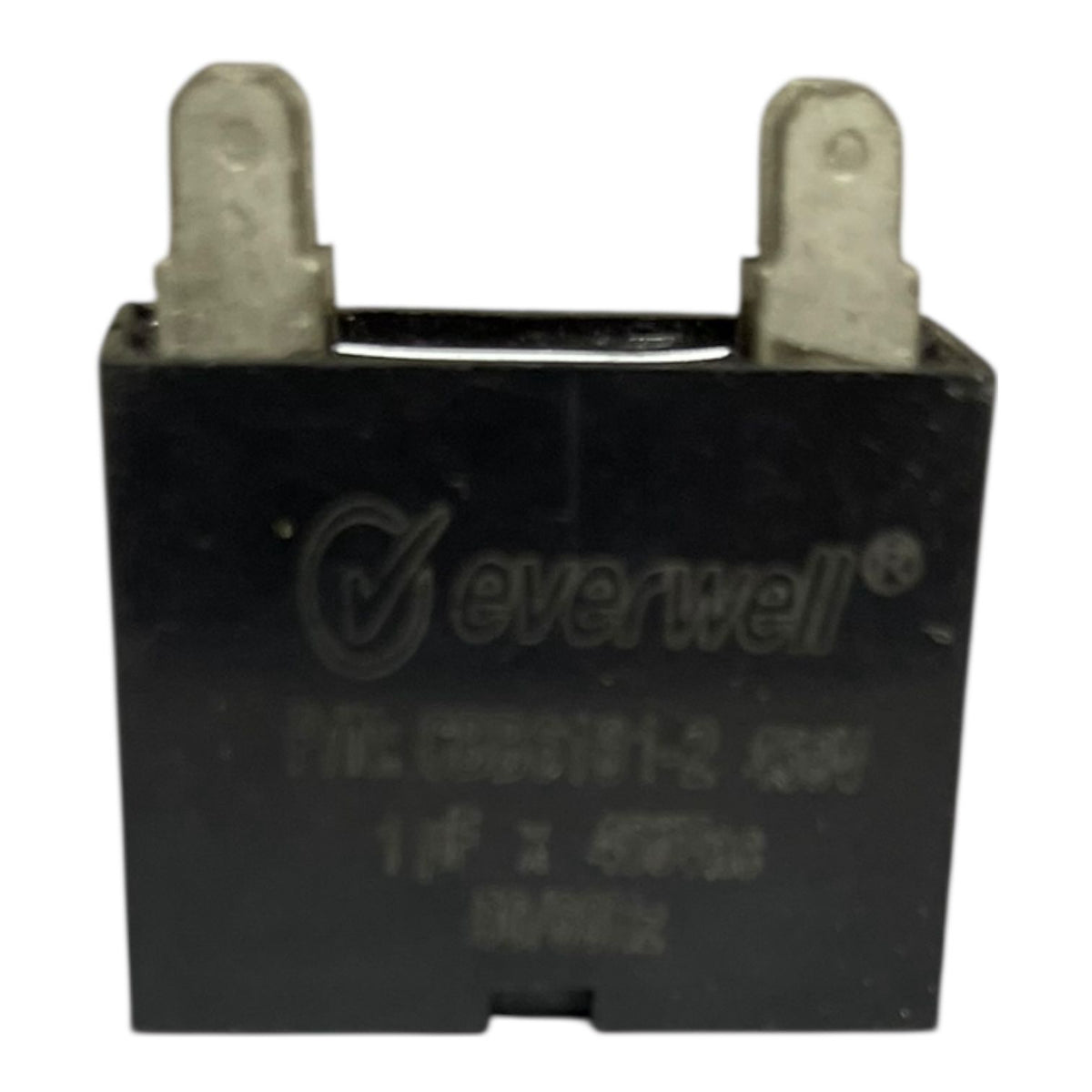 EVERWELL Air Conditioner Capacitor 1UF 450V 1MF Square Running Black CBB6101-2