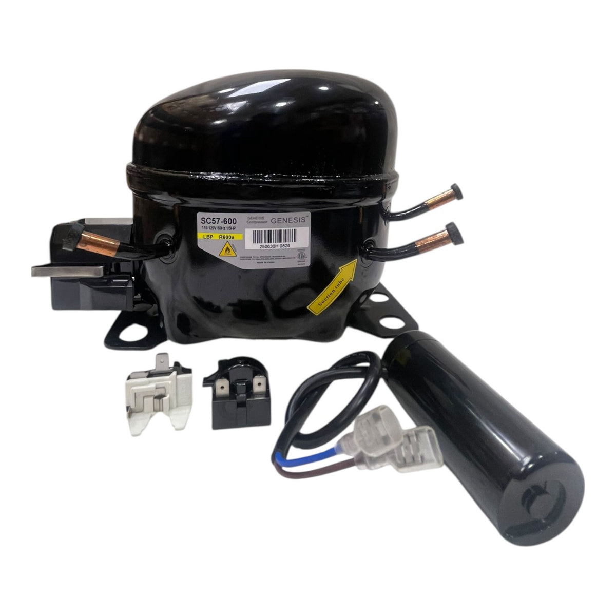 GENESIS Fridge Compressor SC57-600 1/5 HP 110V R600A