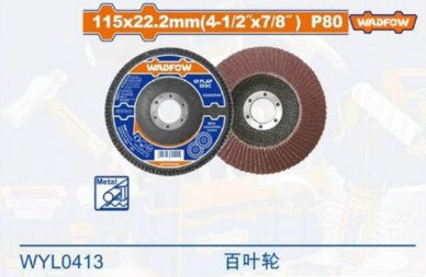 WADFOW Disc Flap 4.5" X 7/8" Grit 80 WYL0413