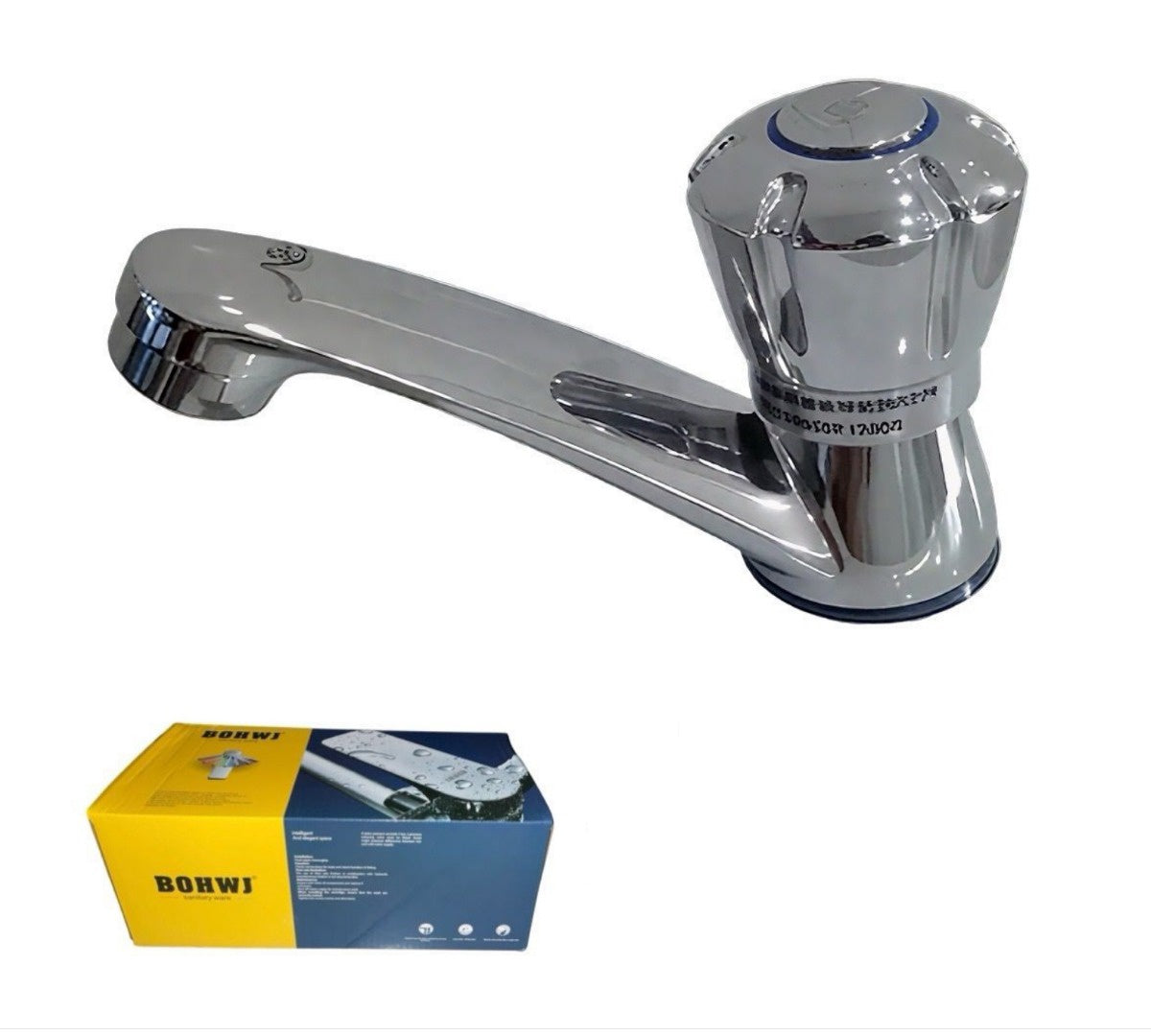 BOHWJ Pillar Tap 1/2" Nickle Round Knob