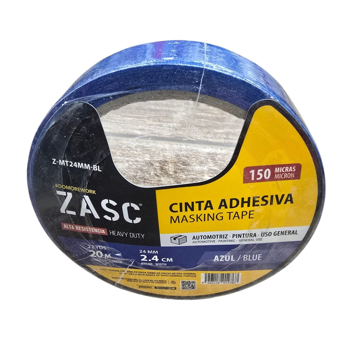 ZASC Tape Masking Blue 1" X 20M Z-MT24MM-BL