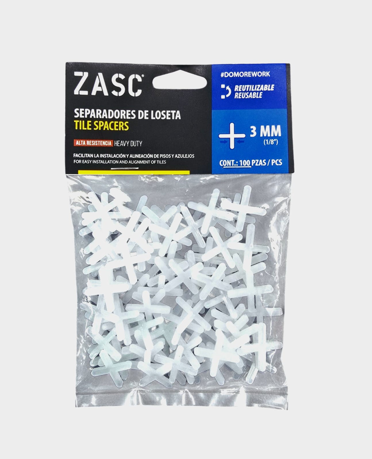 ZASC Tile Spacers Plastic 3MM 100PCS Z-TS3MM