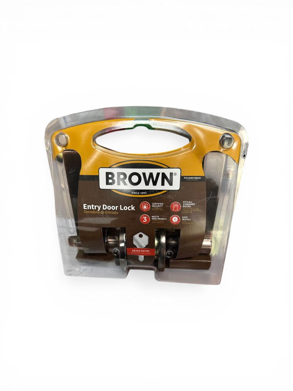 BROWN USA Lock Entry Lever #BRAC80EL Antique Brass