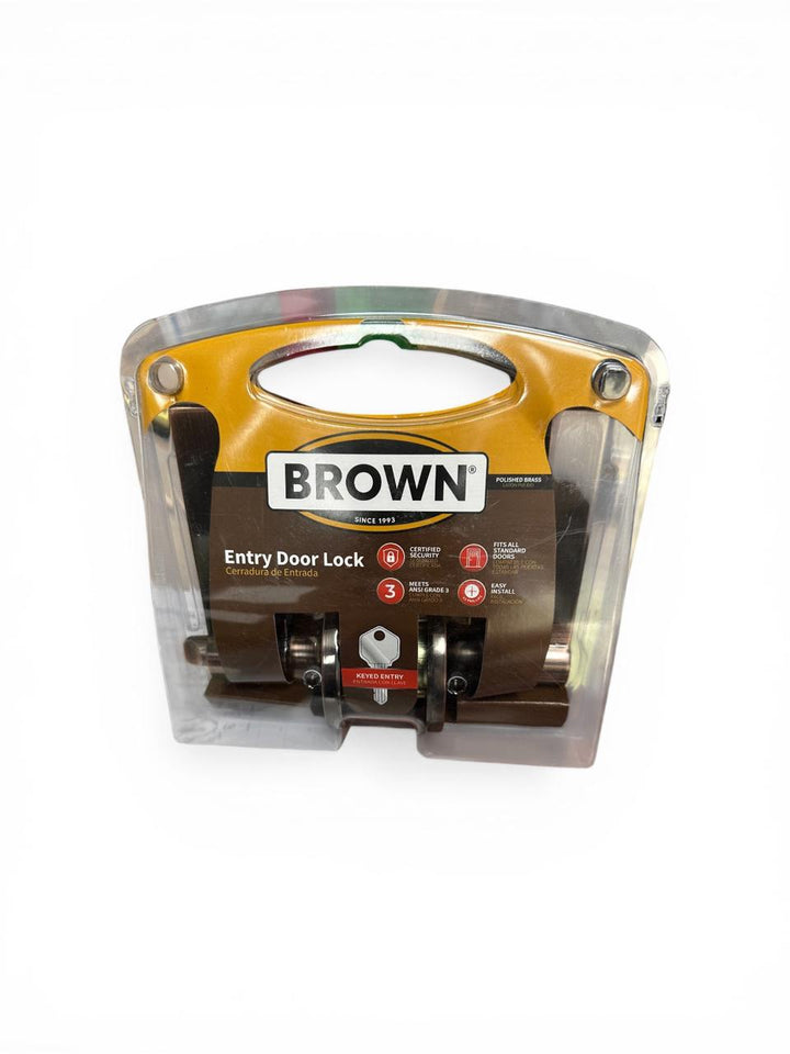 BROWN USA Lock Entry Lever #BRAC80EL Antique Brass