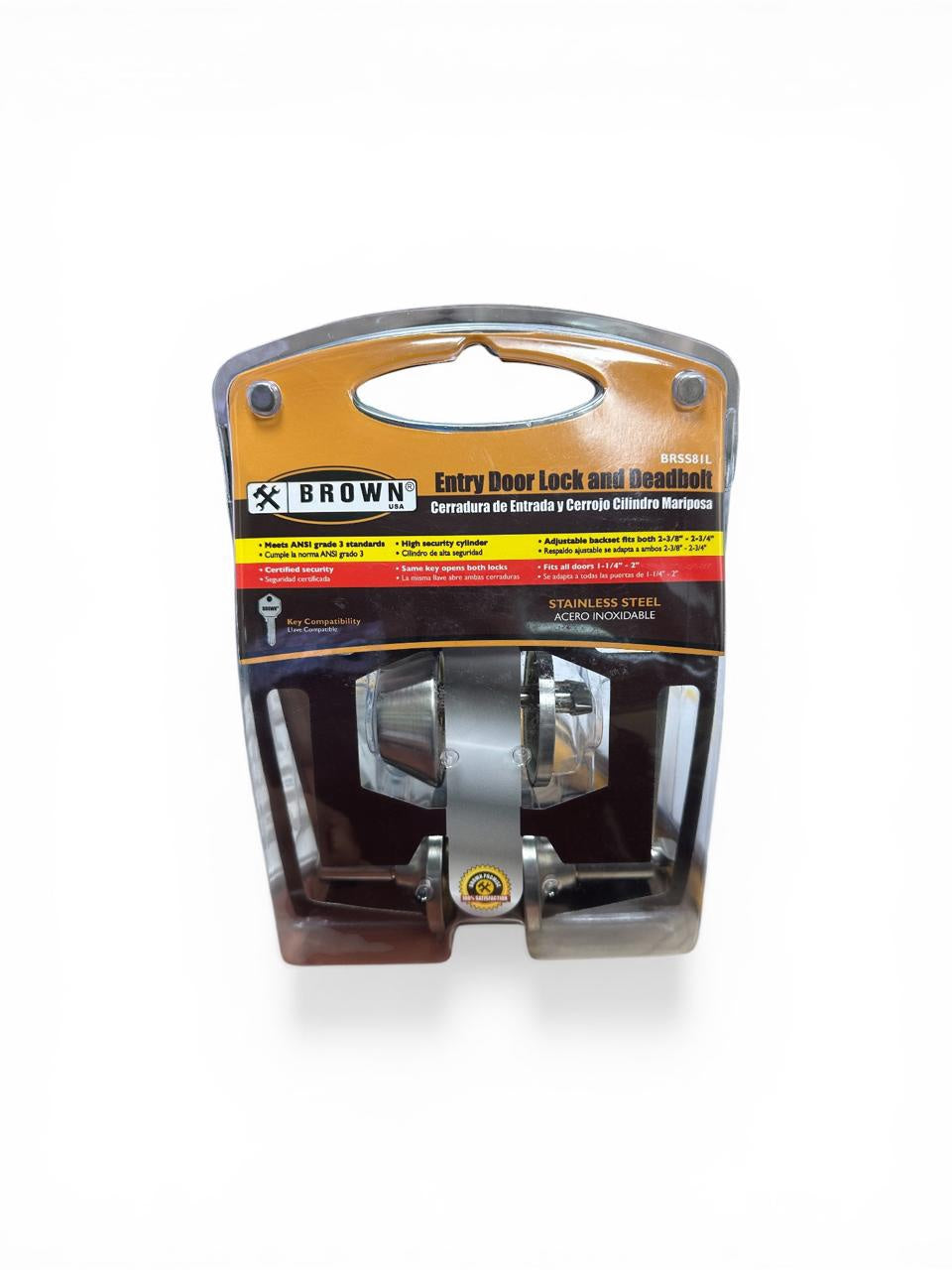 BROWN USA Lock Combo Set Lever & Deadbolt #BRSS81L