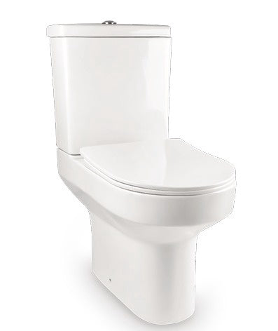 BISMAN Toilet Set P Trap Round Closed Coupled White Dual Flush ASPT4007S