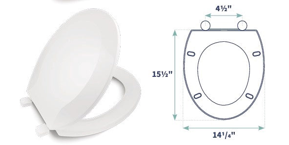 BISMAN Toilet Seat Plastic Round Soft Closing SCETS2000