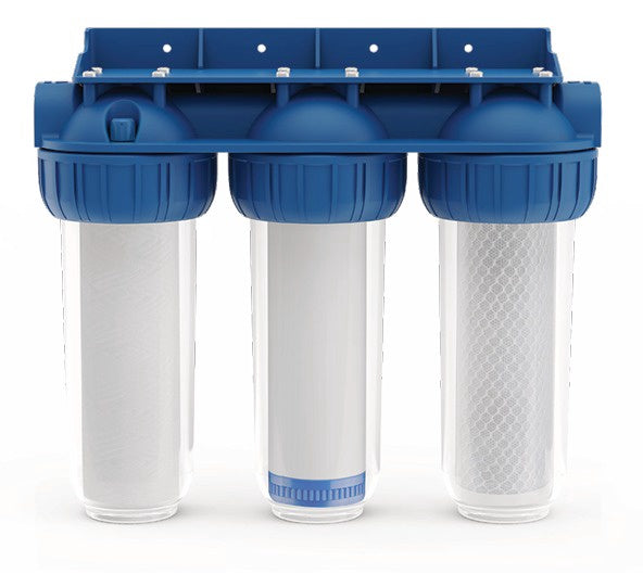 BISMAN Water Filter Housing Triple Clear Heavy with Filter BMWF004