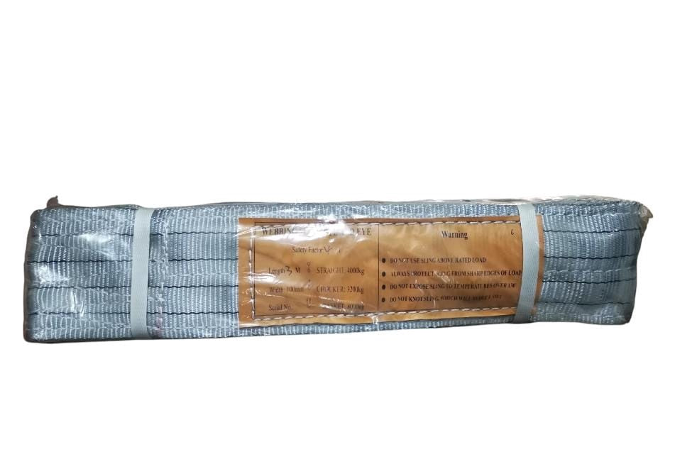 Webbing Sling Eye and Eye Grey 3MX100MM