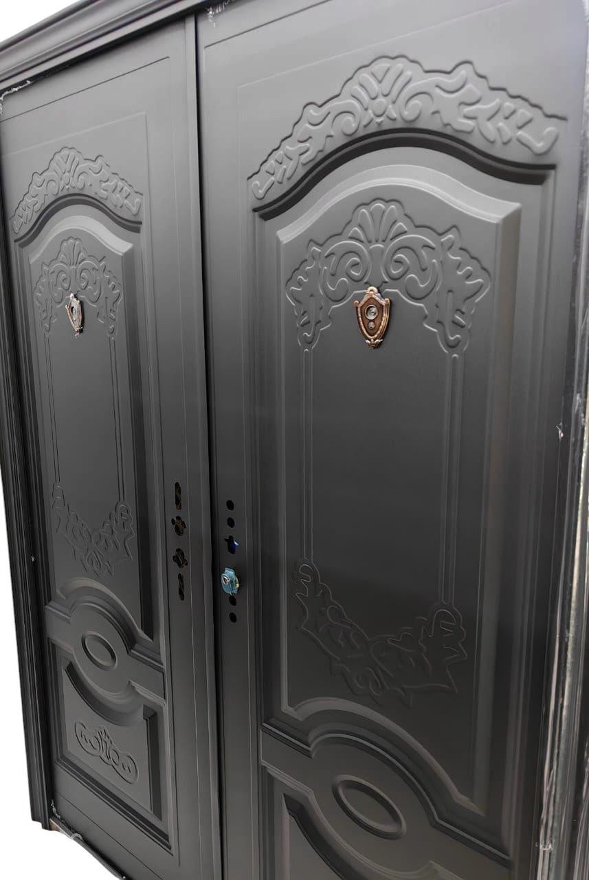 Door Metal Double Black No Glass 2050X1500X50MM G101B