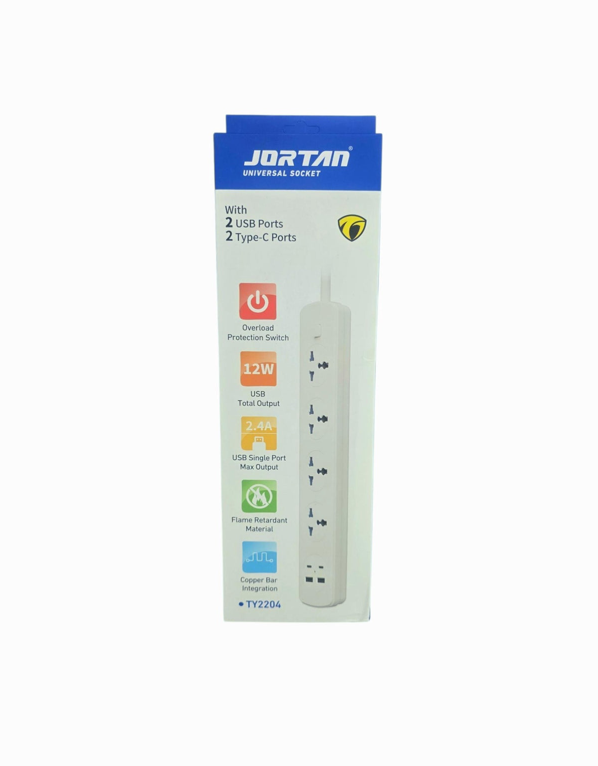JORTAN Power Strip Universal TY2204 USB + Type C