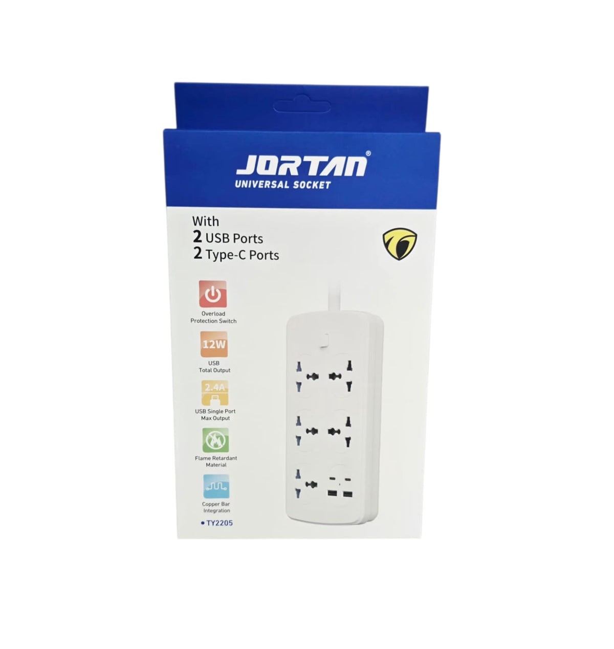JORTAN Power Strip Universal TY2205 USB + Type C