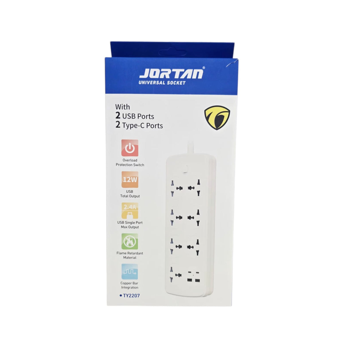 JORTAN Power Strip Universal TY2207 USB + Type C