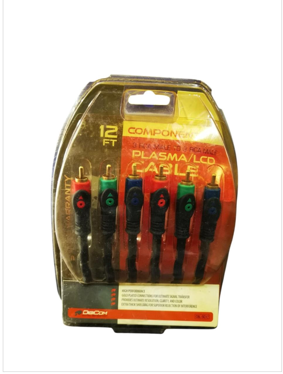 Plug 3 Rca to 3 Rca Plug 12FT CBL-SC12 H/DUT