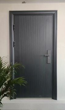 Door Metal Single Black 2050X960 #953132