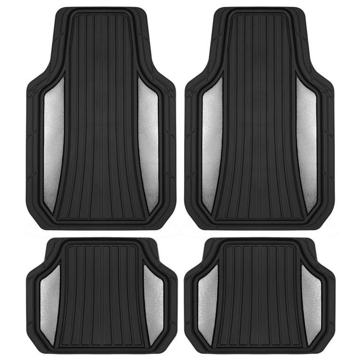 MAJIC Car Mat Universal 146 4PCS Stylus Black and Silver