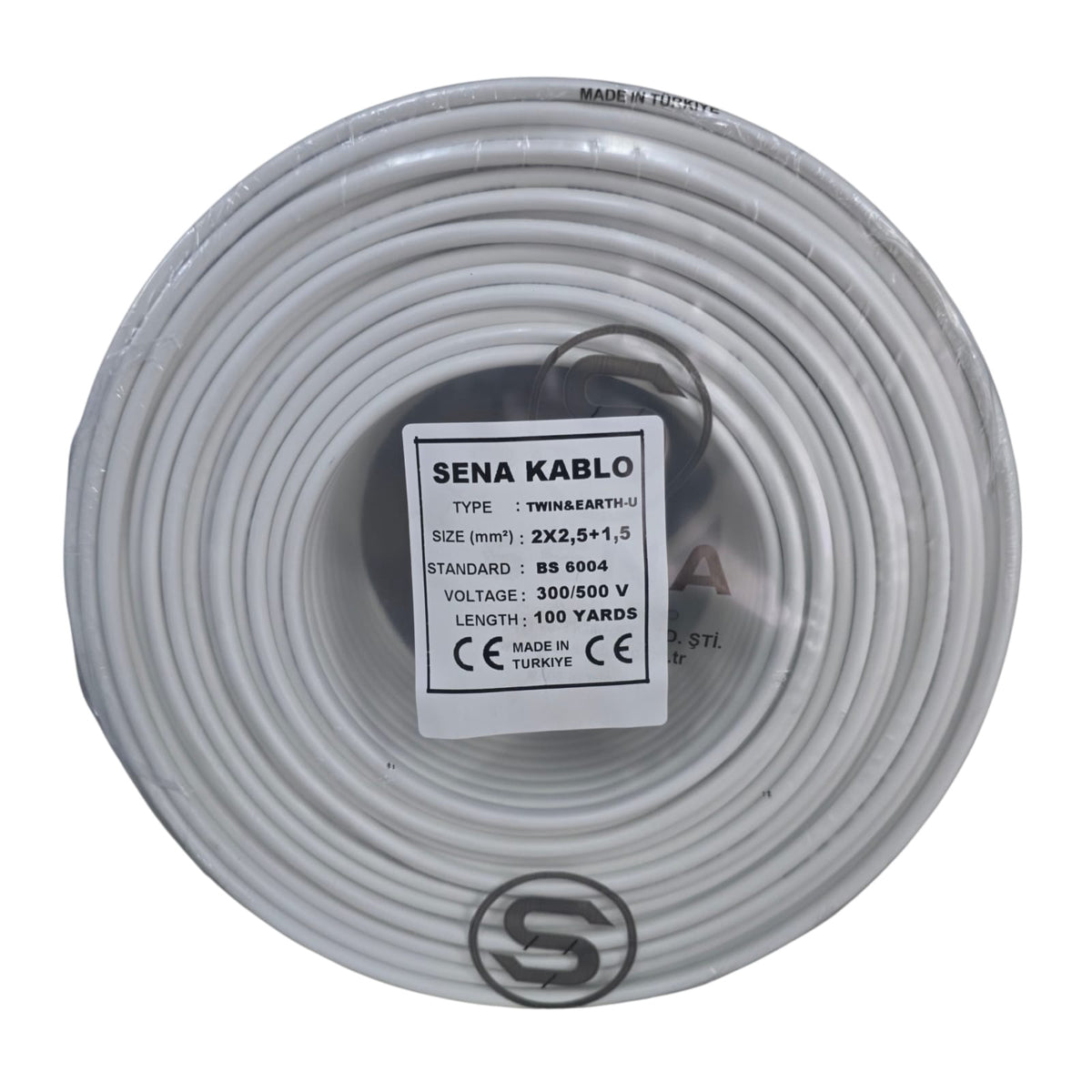 ELAND Cable 2.5MM 2CORE Flat with Earth TURKIYE/SEVAL KABLO/TFK Roll