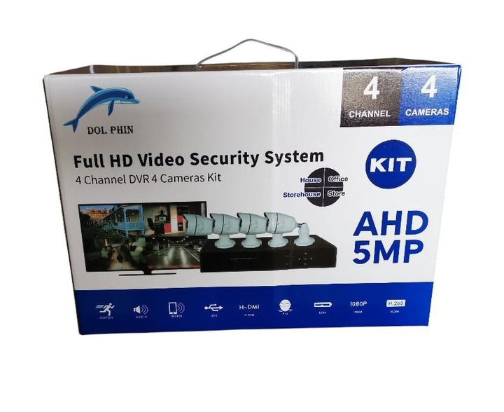 DOLPHIN Security Camera Kit 4-PORT 6356AHDN4 Ahd Kit