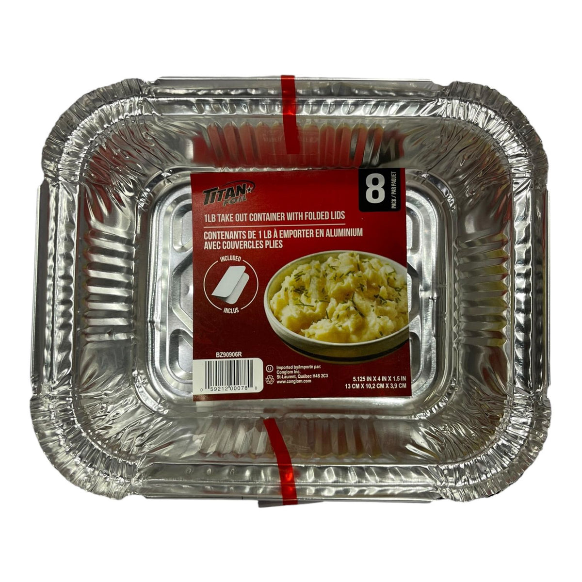 TITAN Foil Tray BZ90906R Pan with Lids