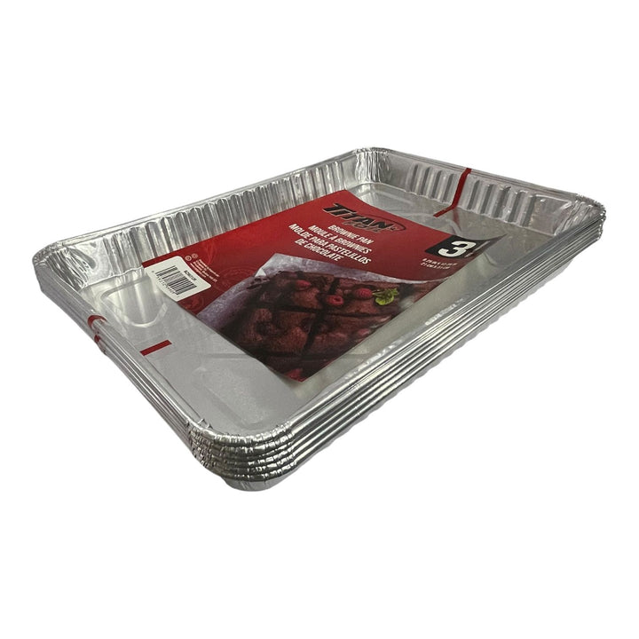 TITAN Foil Tray BZ90312R 3PCS Pack Ultra Brownie Pan