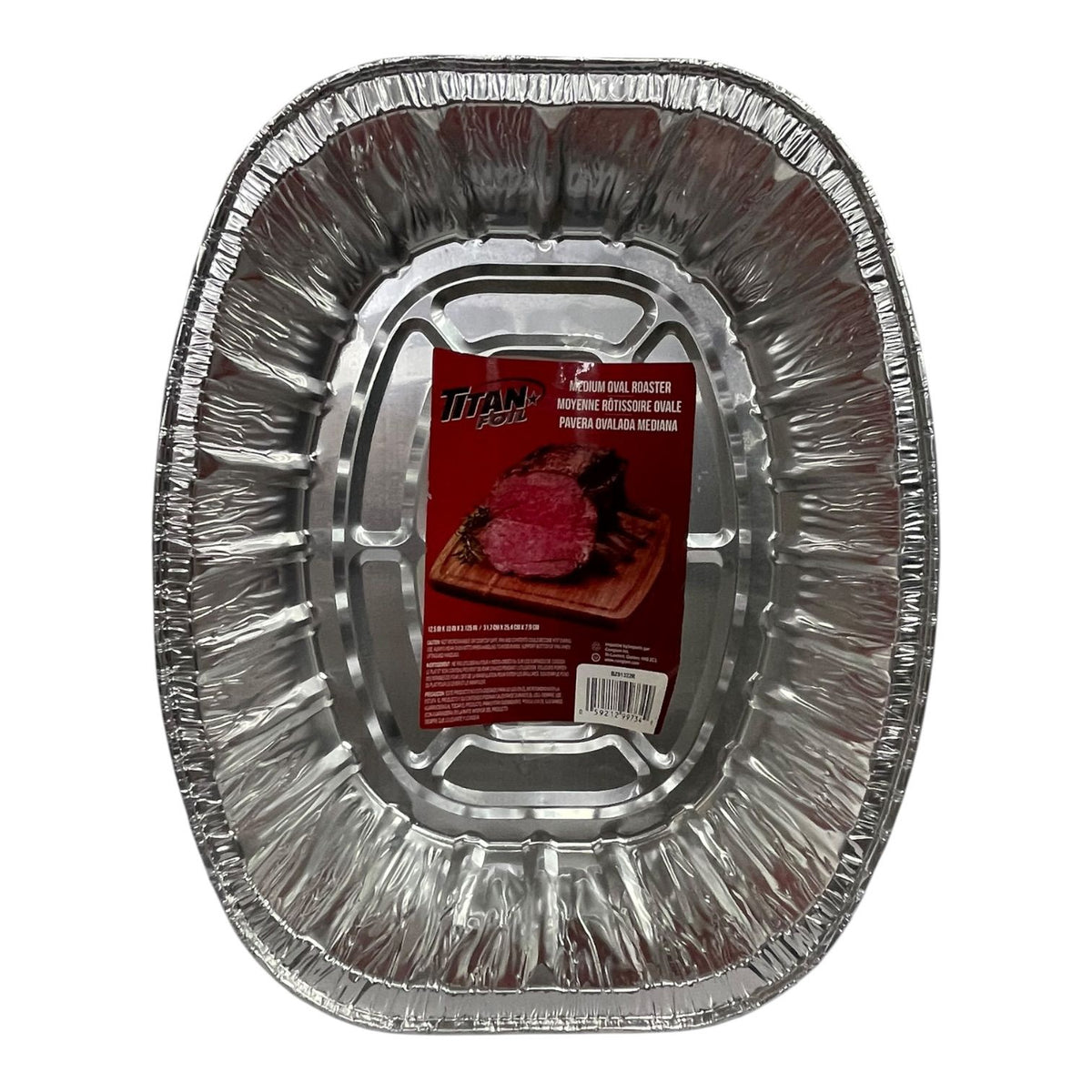 TITAN Foil Tray BZ91322R Pan Oval Roaster Medium 12X10"