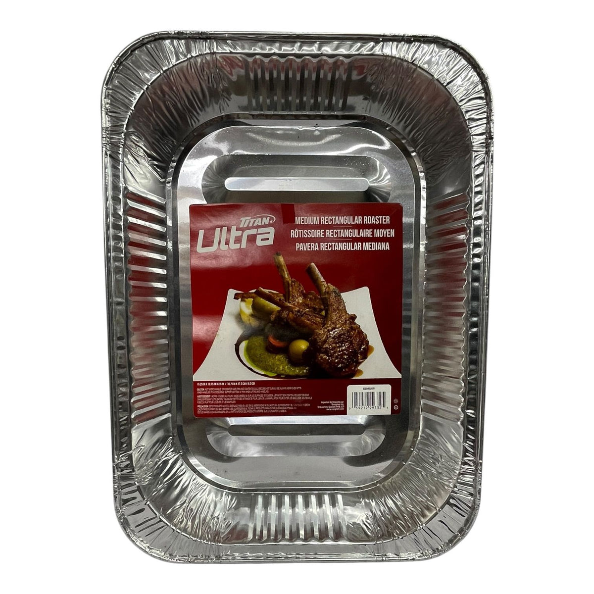 TITAN Foil Tray Ultra BZ94020R Medium Rectangular Roaster 15.25X10.75X2.5" 38.7X27.3X6.3CM