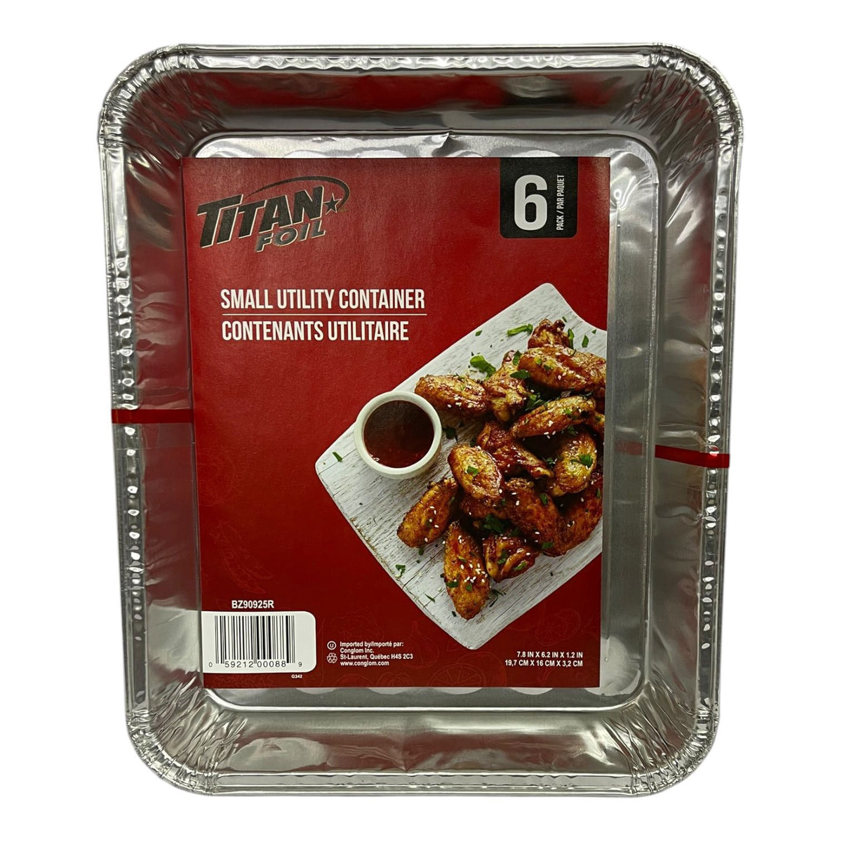 TITAN Foil Tray BZ90925R Pan Mid Size 4