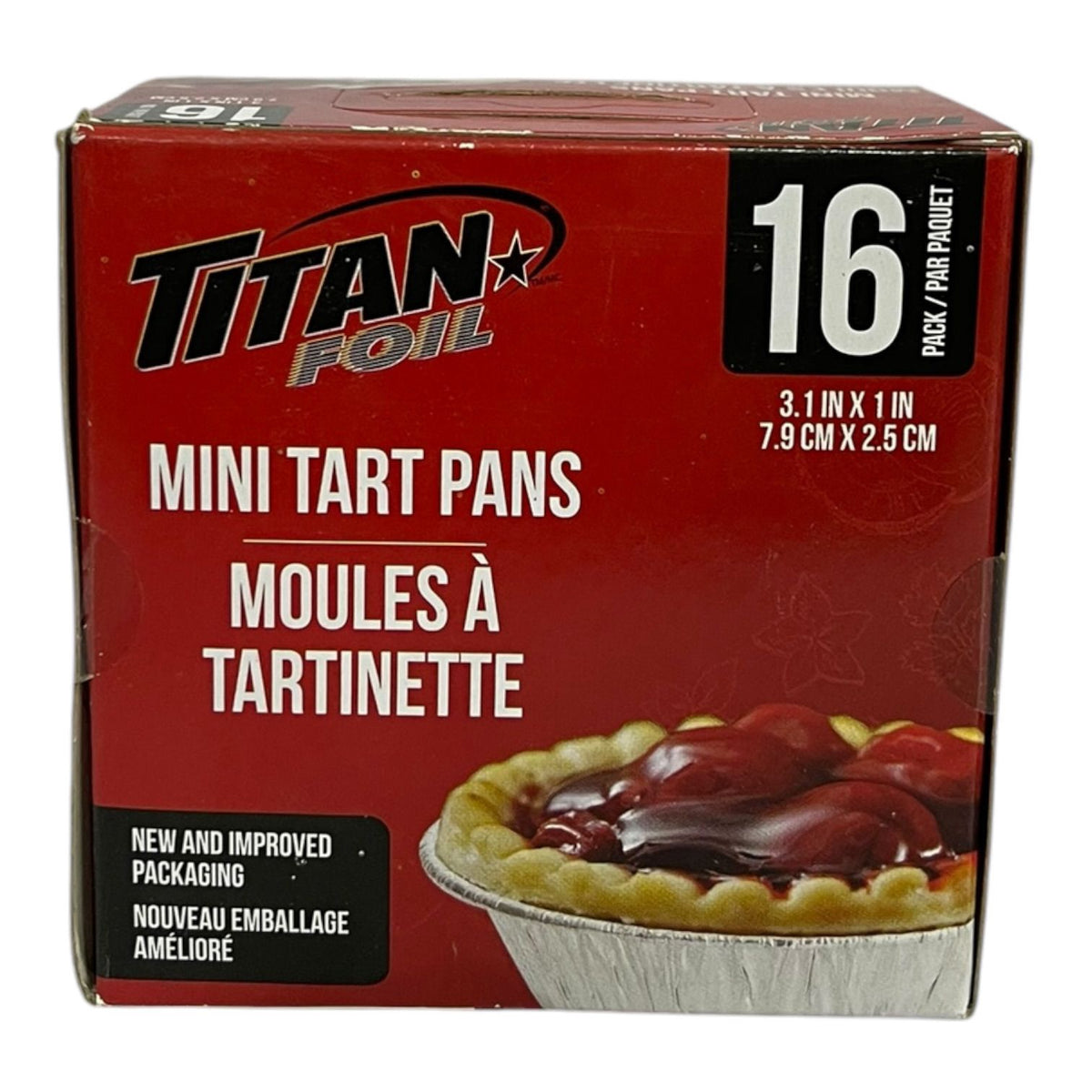 TITAN Foil Tray BZA20482 16PCS Pack Mini Tart 3.1X1"