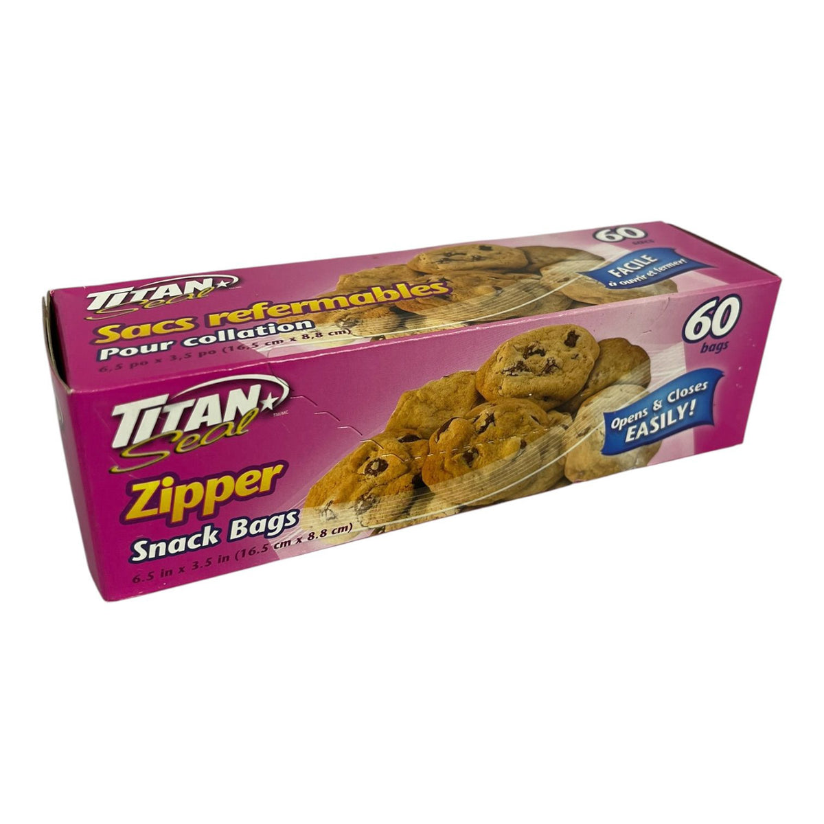 TITAN Bag ZIP-LOCK Snack B-ZX60Z 60PCS Pack