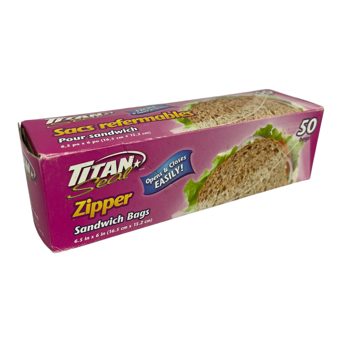 TITAN Bag ZIP-LOCK B-ZX50Z 50PCS Pack Medium
