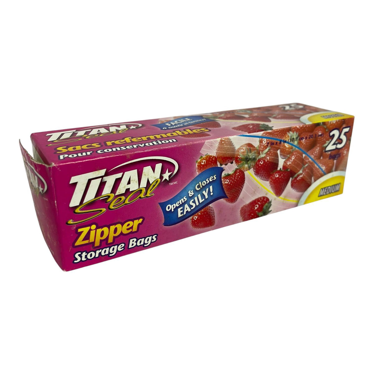 TITAN Bag ZIP-LOCK B-ZX25Z 25PCS Pack Medium