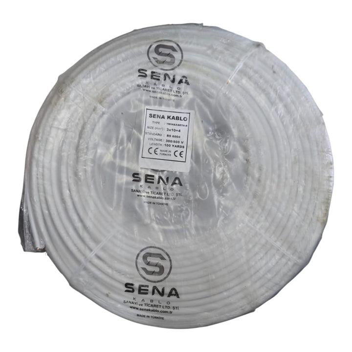 Cable 10MM 3C Flat with Earth Turkey Yard