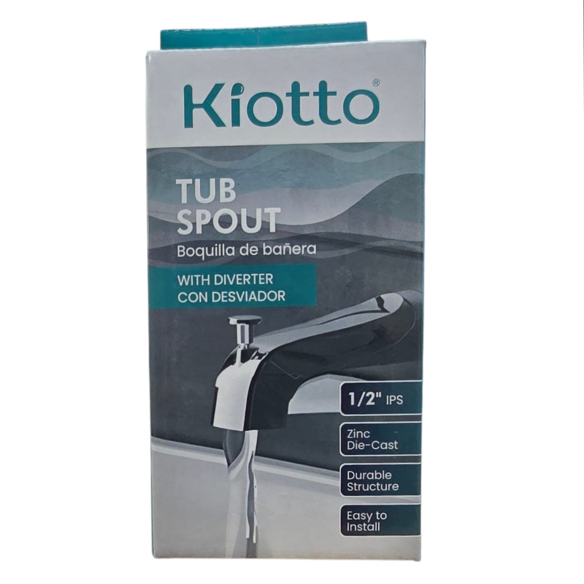 Tub Spout with Diverter Chrome Kiotto FC202CT